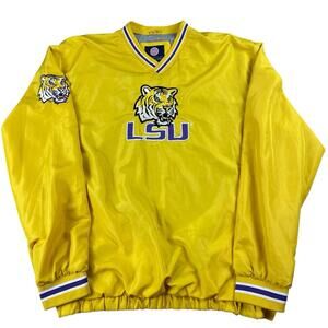 Y2K G-III Sports By Carl Banks LSU Lined Windbreaker Men's Large Gold Licensed